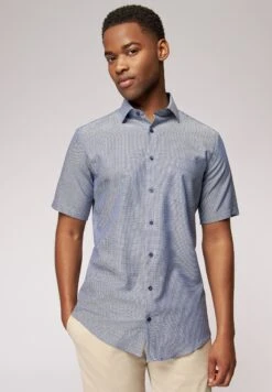 ROY ROBSON Kurzarm- Strukturierte Oberfläche - Camicia - Blau