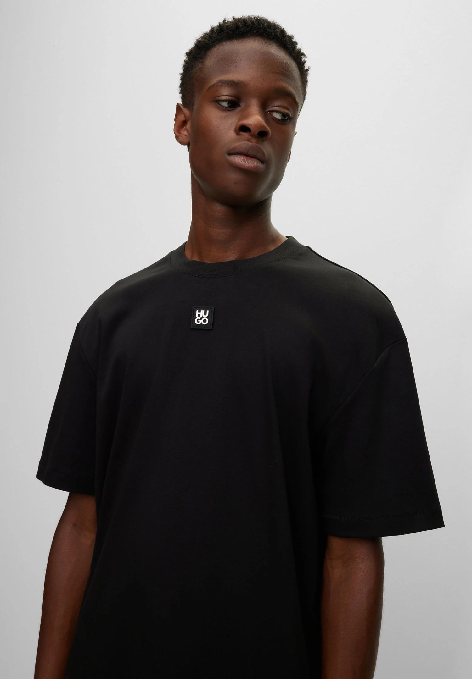 Hugo DingleyT-Shirt BasicBlack Uomo T-shirt E Polo HU722O0GQ-Q11 4 Hugo DingleyT-Shirt BasicBlack Uomo T-shirt E Polo HU722O0GQ-Q11 - immagine 4