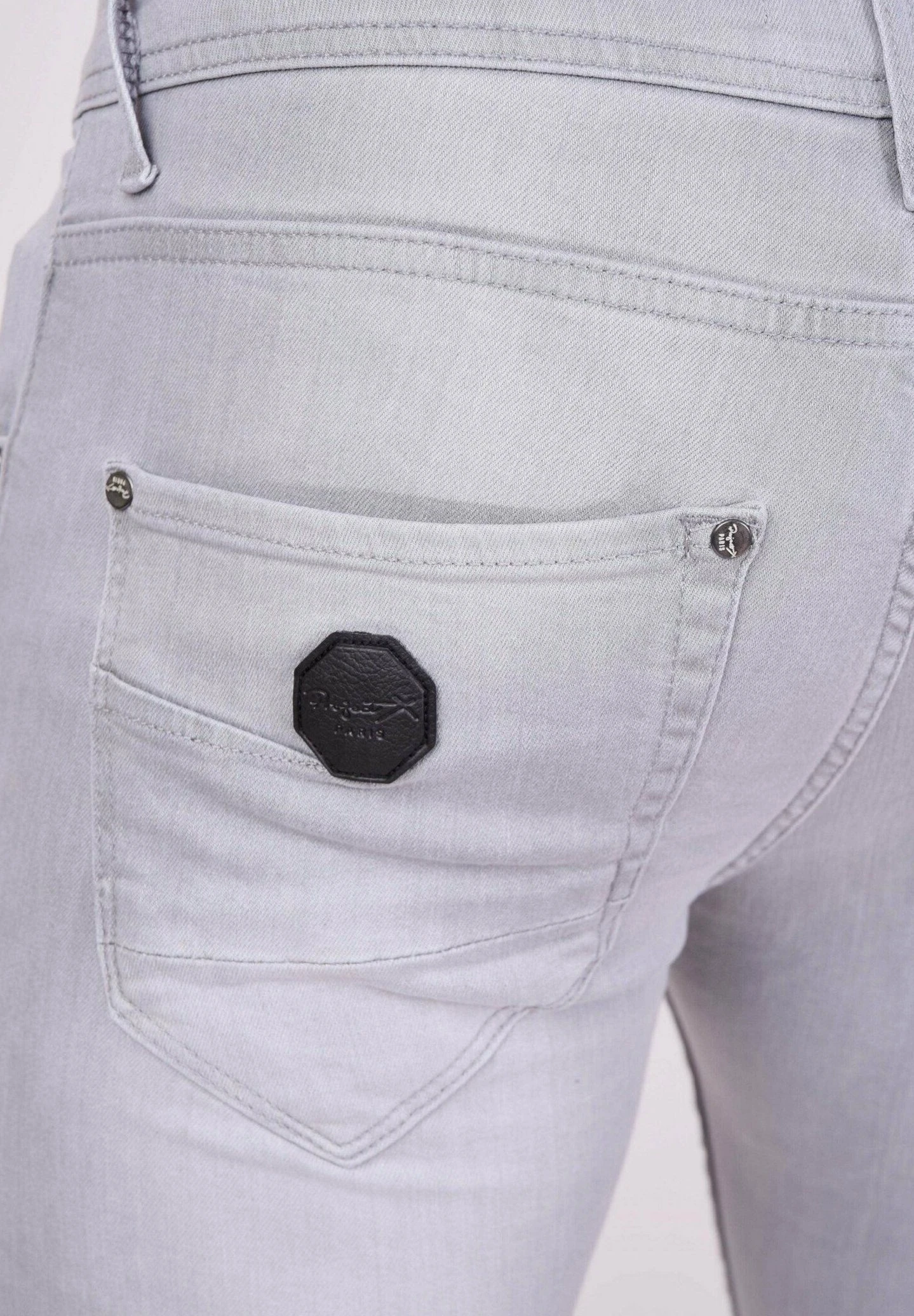 Effet Usé - Jeans Slim Fit - Gris Clair 5 Effet Usé - Jeans Slim Fit - Gris Clair - immagine 5