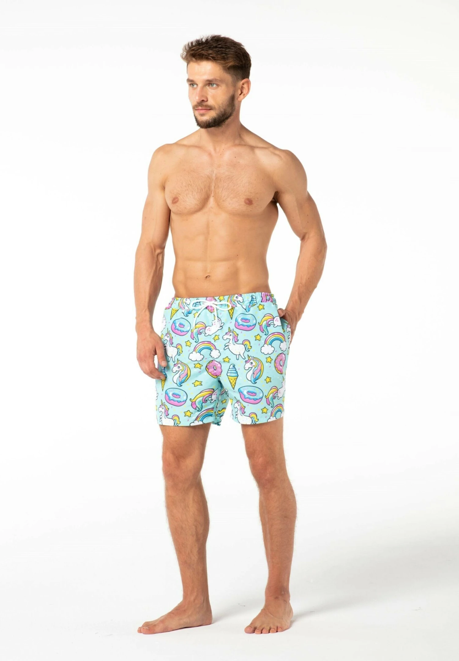 Mr GUGU & MISS GO Happy Teal- Shorts Da Mare - Teal 2 Mr GUGU & MISS GO Happy Teal- Shorts Da Mare - Teal - immagine 2