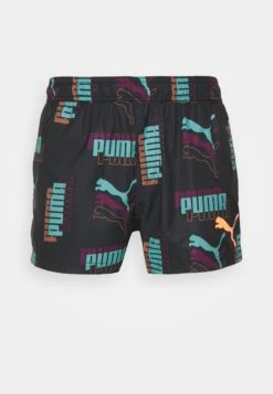 Puma Swim Men Logo Print Short ShortsShorts Da MareBlack Uomo Moda Mare PU182H015-Q11