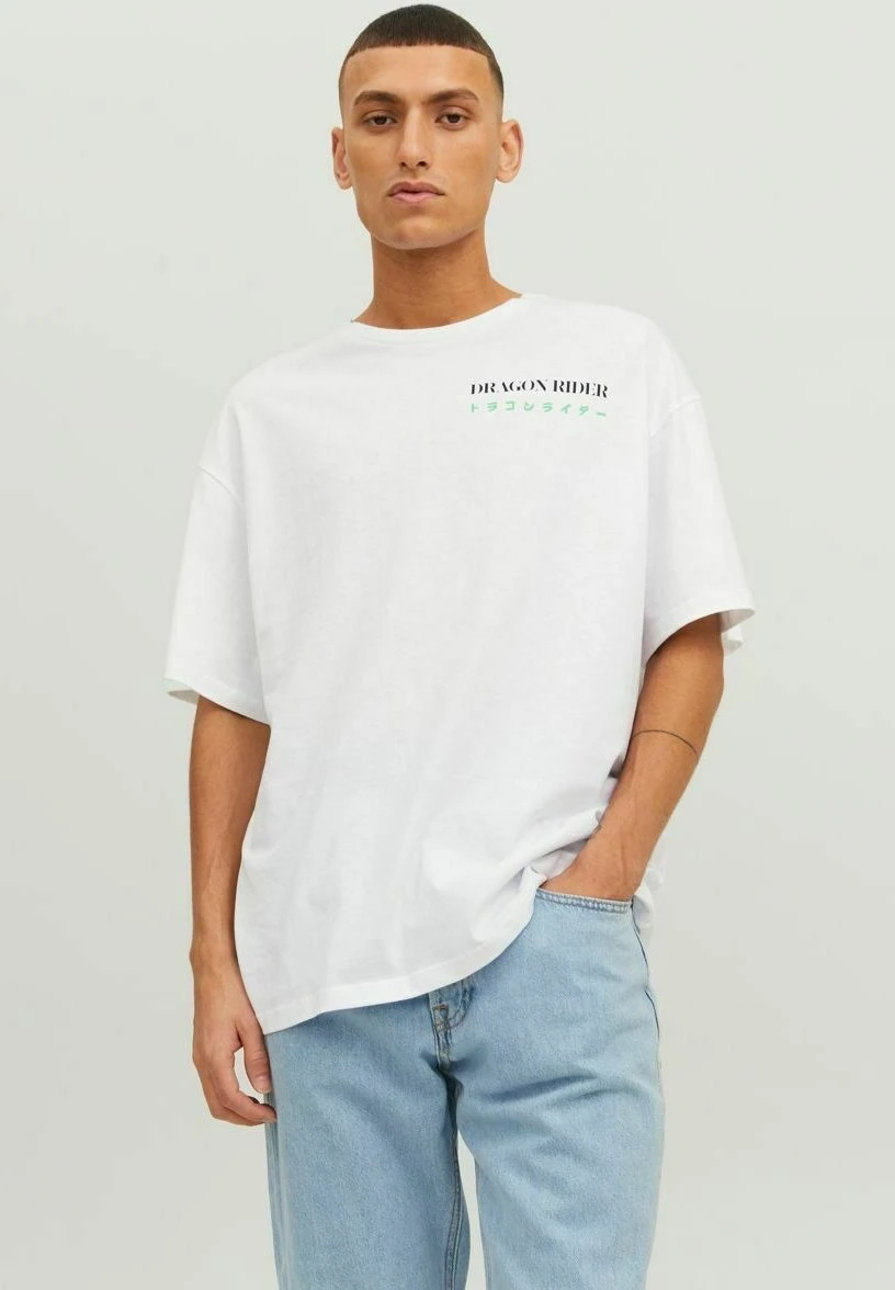 Jack & Jones Jordragon Rider CrewT-Shirt Con StampaWhite Uomo T-shirt E Polo JA222O56E-A11 3 Jack & Jones Jordragon Rider CrewT-Shirt Con StampaWhite Uomo T-shirt E Polo JA222O56E-A11 - immagine 3