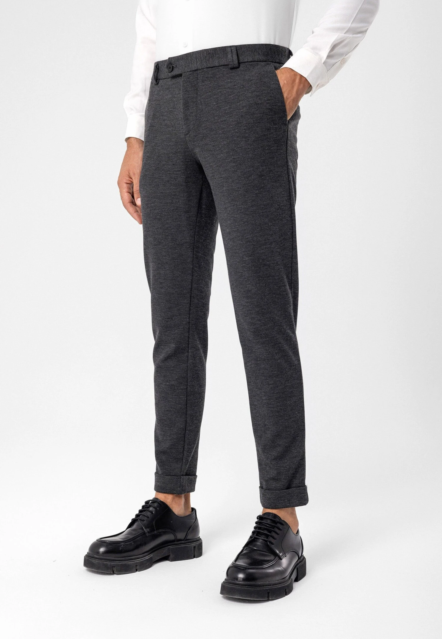 Slim Fit ChinoAnthracite Uomo Pantaloni AI722E00C-Q12 4 Slim Fit ChinoAnthracite Uomo Pantaloni AI722E00C-Q12 - immagine 4