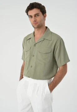 Lapel Collar Short Sleeve CamiciaKhaki Uomo Camicie AI722D02G-N11 10 Lapel Collar Short Sleeve CamiciaKhaki Uomo Camicie AI722D02G-N11 -Vendite Boss 36df814528a84589be6bb992de35fb2b