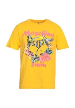 MOSCHINO T-Shirt Con StampaGiallo Uomo T-shirt E Polo 6MO22O08A-E11