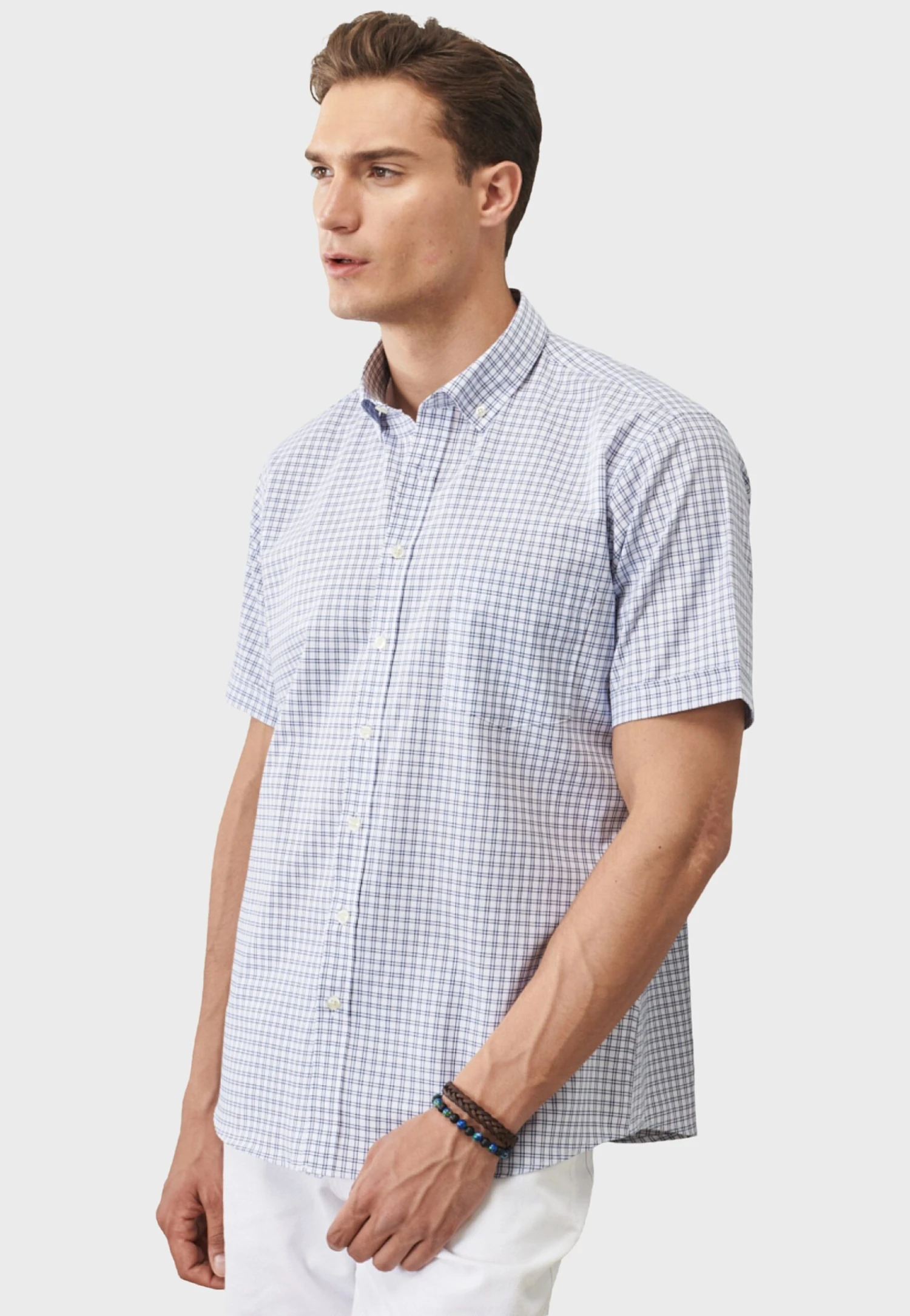 Comfort Fit Painted CamiciaWhite Navy Blue Uomo Camicie A7T22D06Z-K11 1 Comfort Fit Painted CamiciaWhite Navy Blue Uomo Camicie A7T22D06Z-K11