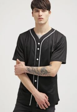 I più venduti 9 URBAN CLASSICS Baseball- Camicia - Black/White