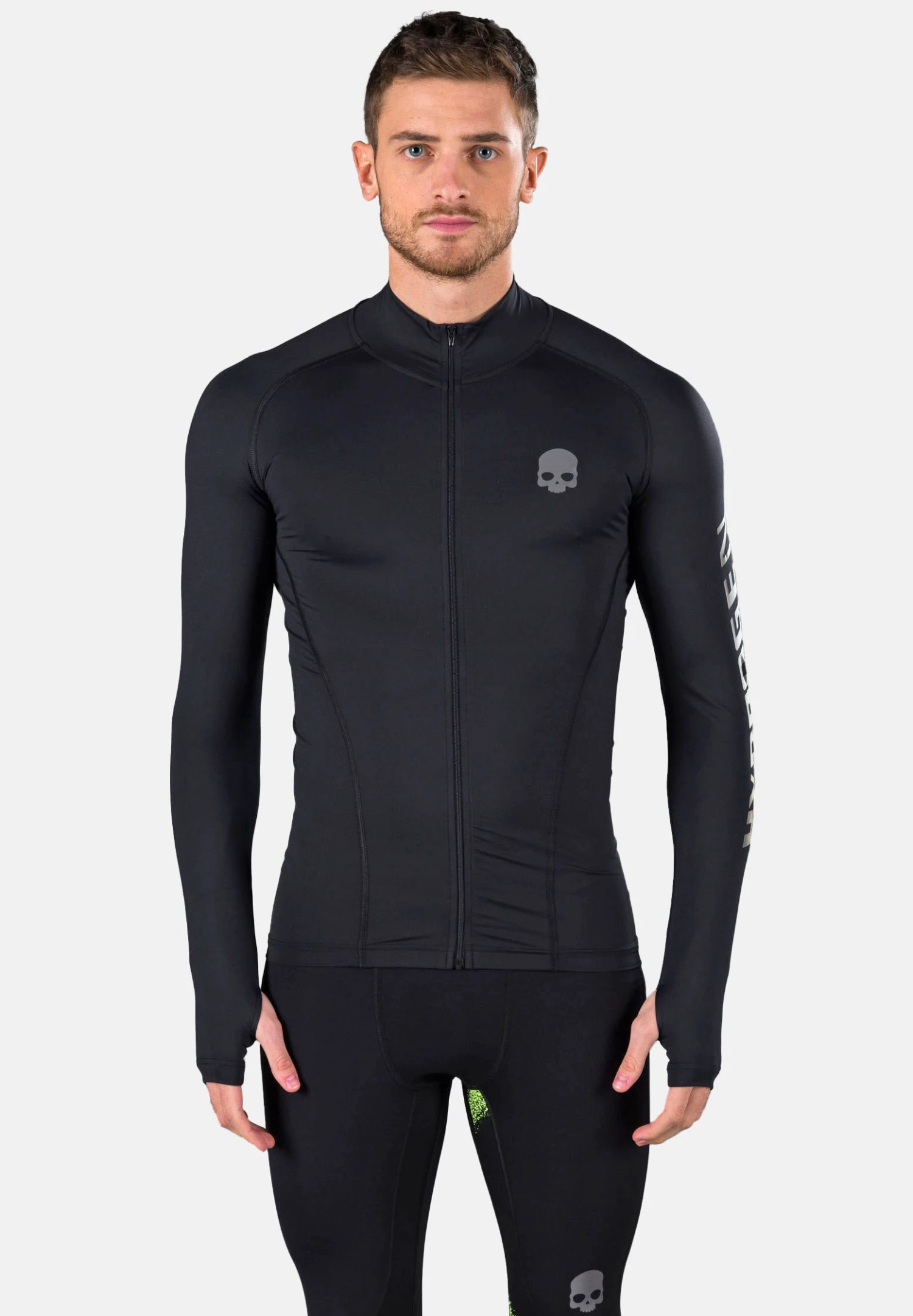 Hydrogen Zipped Second SkinMaglietta A Manica LungaDark Grey Uomo T-shirt E Polo 1HY22O00Z-C11 1 Hydrogen Zipped Second SkinMaglietta A Manica LungaDark Grey Uomo T-shirt E Polo 1HY22O00Z-C11