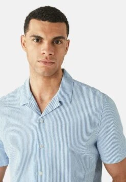 Marks & Spencer Pure Cotton Striped Revere - Camicia - Blue Mix -Vendite Boss 4550aa9358784b28a4c2b7fab722663e
