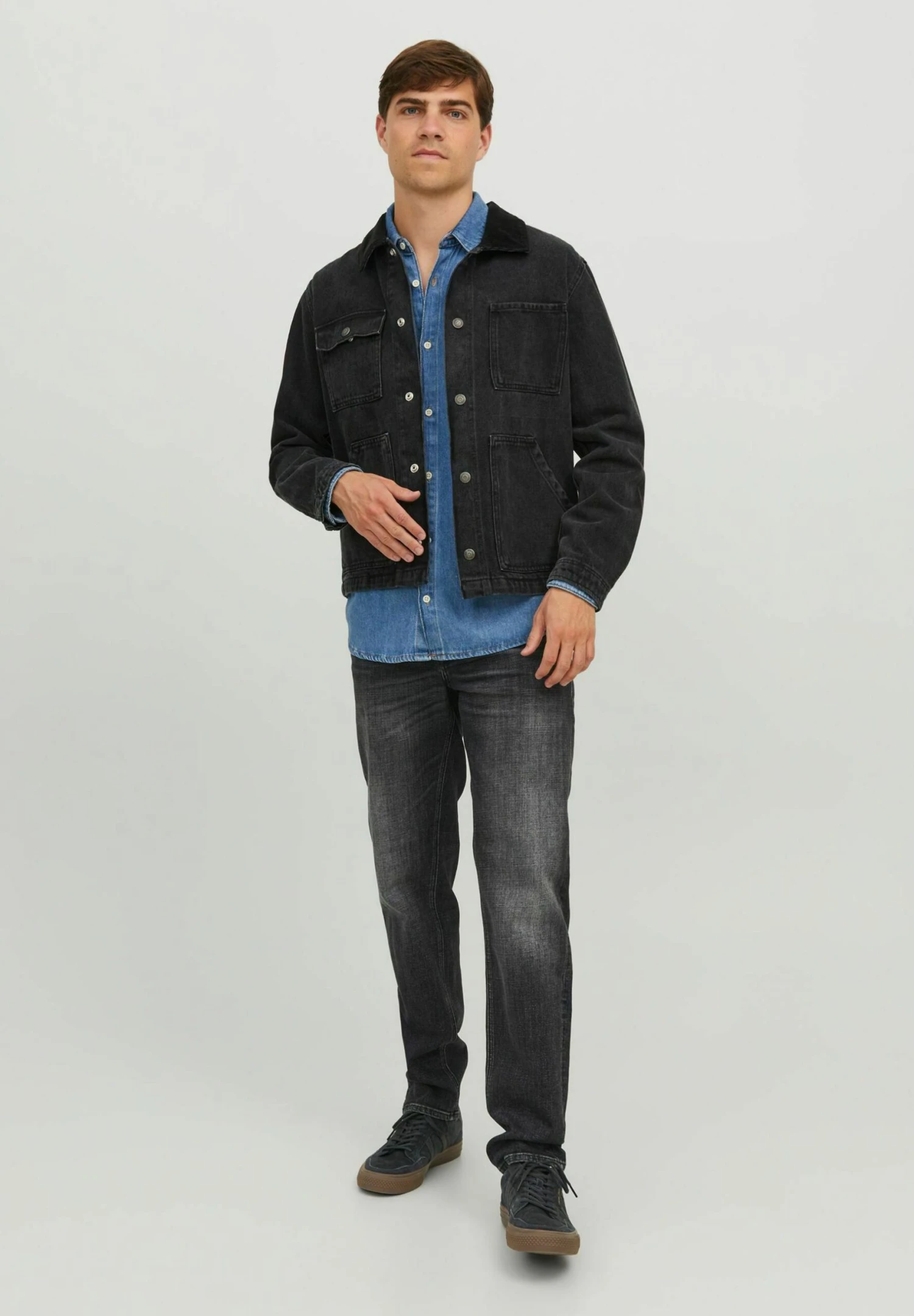 Jack & Jones Mike Original Jos 711Jeans Slim FitBlack Denim Uomo Jeans JA222G29Z-Q11 2 Jack & Jones Mike Original Jos 711Jeans Slim FitBlack Denim Uomo Jeans JA222G29Z-Q11 - immagine 2