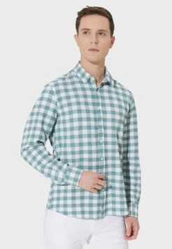 PuckeredCamiciaWhite Green Uomo Camicie A7T22D08U-A11 -Vendite Boss 5c1c0b57710b4f278d248d1708507f03