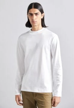 J.Lindeberg Ace Mock Neck Maglietta A Manica LungaWhite Uomo T-shirt E Polo JL122O06G-A11