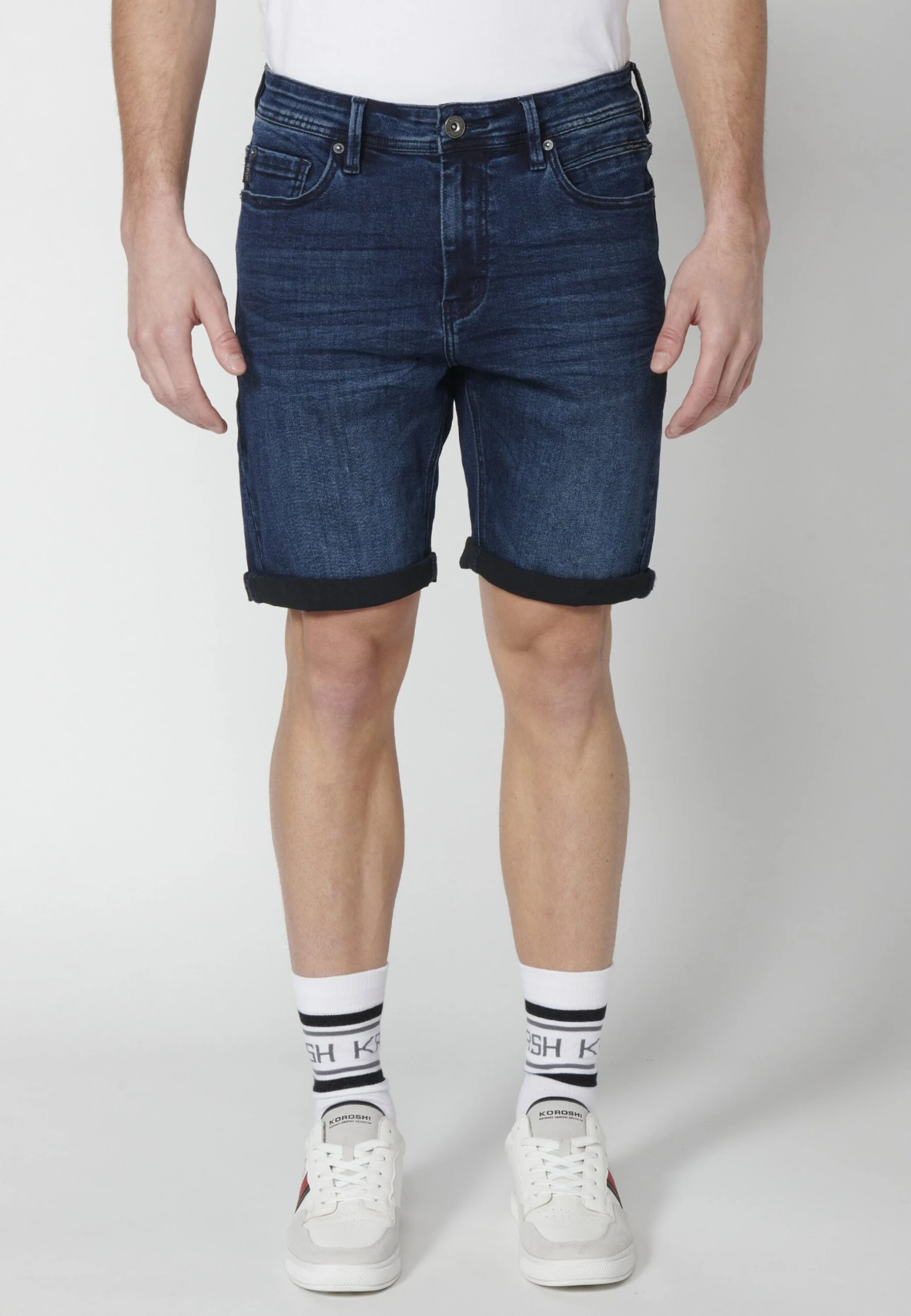 Koroshi StrecthStrectShorts Di JeansAzul Osc Dark Blue Uomo Jeans KOL22F08F-K11 1 Koroshi StrecthStrectShorts Di JeansAzul Osc Dark Blue Uomo Jeans KOL22F08F-K11