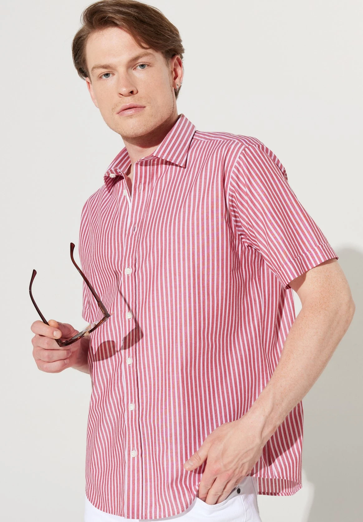 Comfort Fit Painted YarnCamiciaBurgundy/White Uomo Camicie A7T22D09M-G11 5 Comfort Fit Painted YarnCamiciaBurgundy/White Uomo Camicie A7T22D09M-G11 - immagine 5