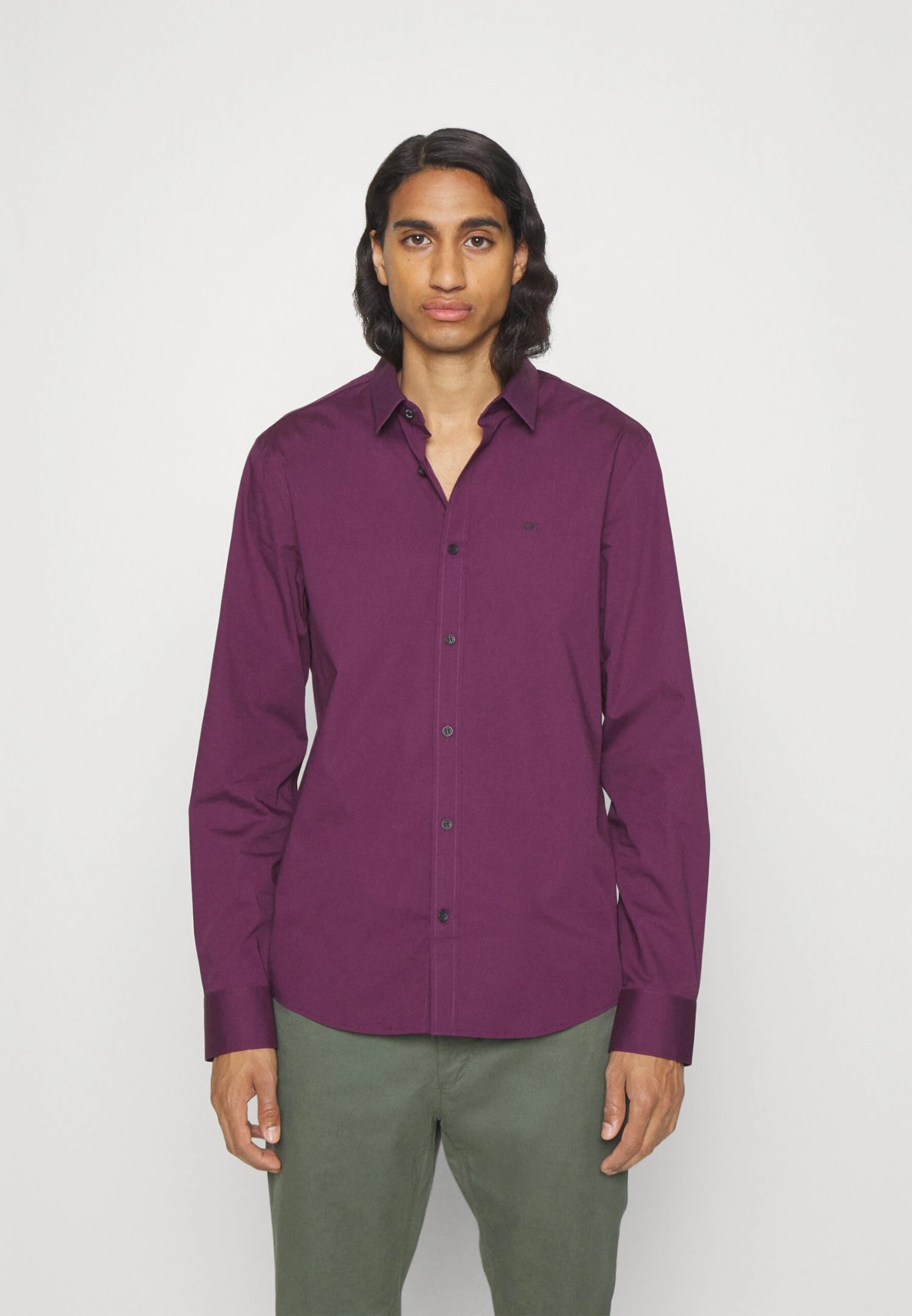 Calvin Klein Stretch Slim Shirt - Camicia Elegante - Italian Plum 1 Calvin Klein Stretch Slim Shirt - Camicia Elegante - Italian Plum