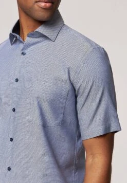 ROY ROBSON Kurzarm- Strukturierte Oberfläche - Camicia - Blau -Vendite Boss 645ba7ec210f4164bedbddd9f2a3bae4