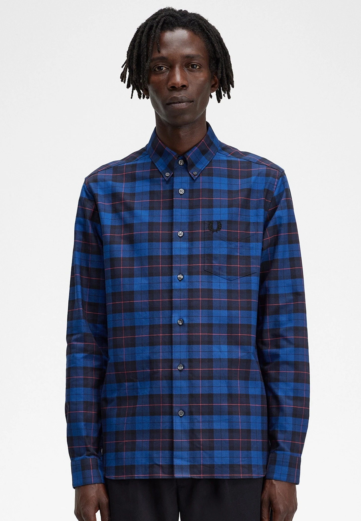 Fred Perry Tartan - Camicia - Blu Navy 1 Fred Perry Tartan - Camicia - Blu Navy