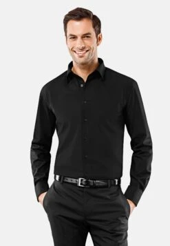 Straight Cut - Camicia Elegante - Schwarz