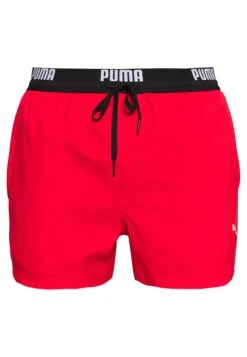 Puma Swim Men Logo Length Swim ShortsShorts Da MareRed Uomo Moda Mare PU182H007-G11