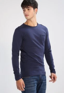 Blend Bhbhnicolai Tee L.S. - Maglietta A Manica Lunga - Navy