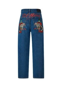 Ed Hardy Snake Sever Tattoo Graphic - Jeans Baggy - Indigo 13 Ed Hardy Snake Sever Tattoo Graphic - Jeans Baggy - Indigo -Vendite Boss 7119a447ad764a5c9e2de45b69849ea8