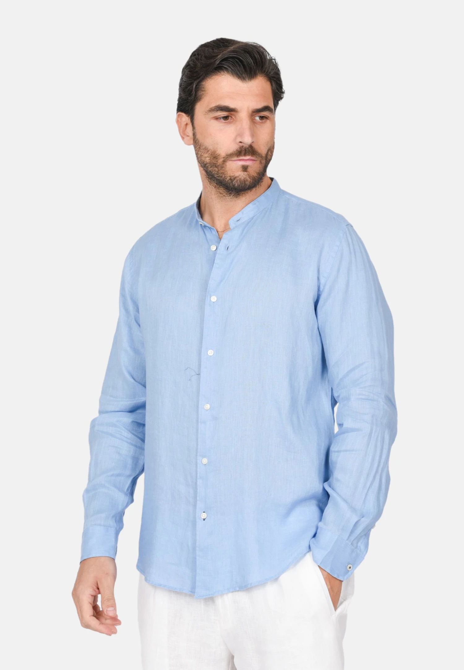 CoreanaCamiciaAzzurro Uomo Camicie CIS22D011-K13 4 CoreanaCamiciaAzzurro Uomo Camicie CIS22D011-K13 - immagine 4