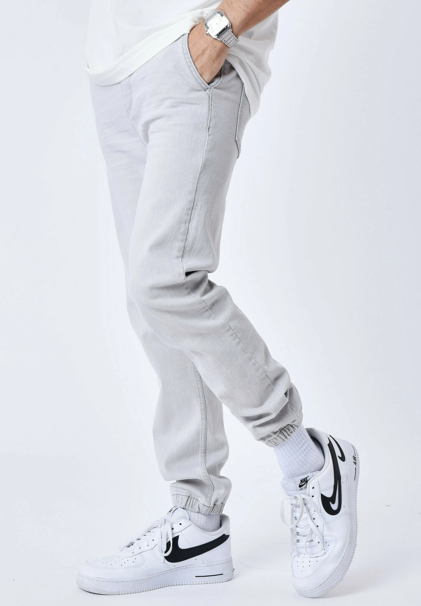 Jog Basic - Jeans Baggy - Gris Clair 5 Jog Basic - Jeans Baggy - Gris Clair - immagine 5