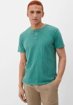 QS By S.Oliver Mit HenleyausschnittT-Shirt BasicHellgrün Uomo T-shirt E Polo QS122O0NK-M11