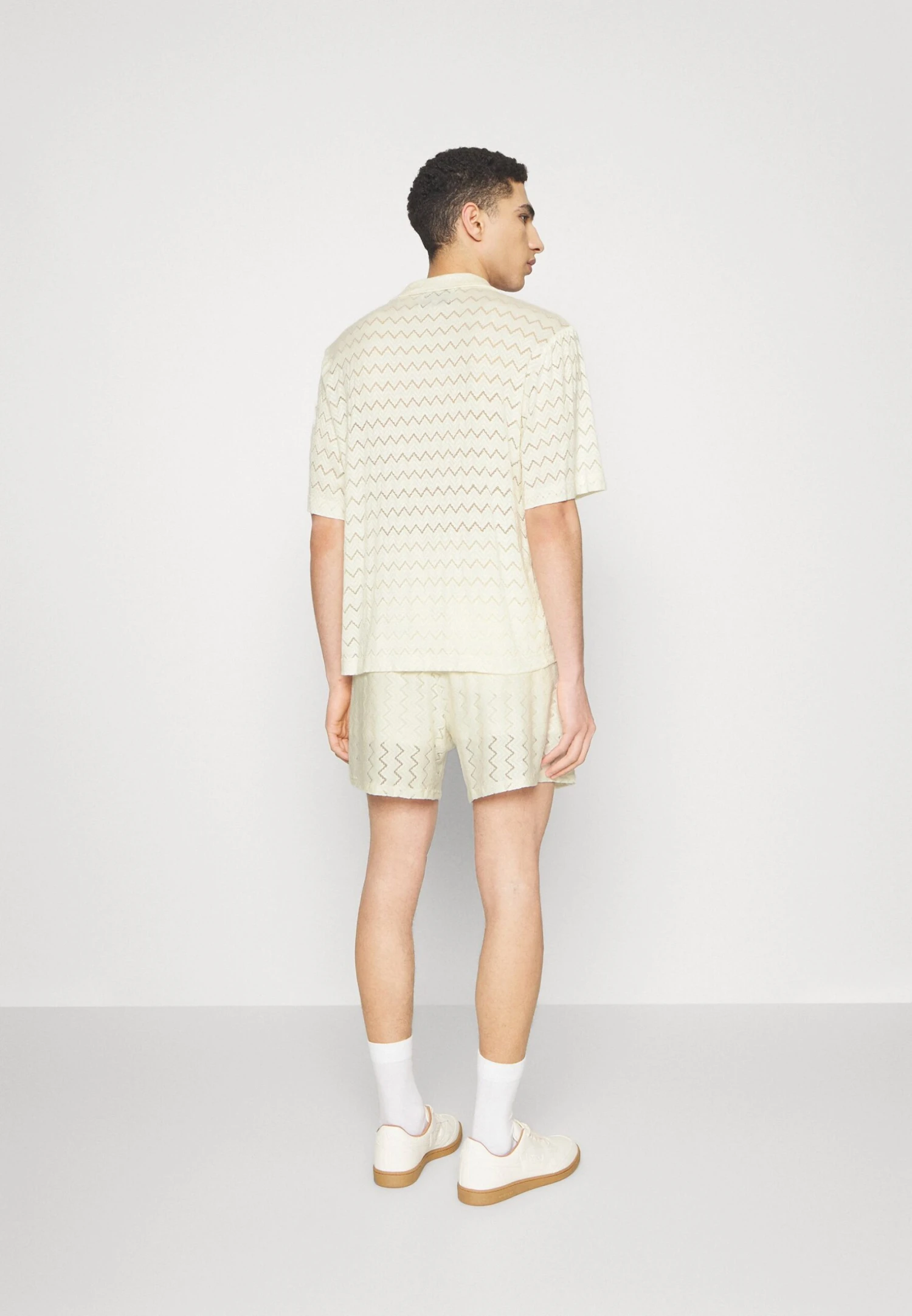Chevron Shirt And Short Set - Shorts - Cream 3 Chevron Shirt And Short Set - Shorts - Cream - immagine 3