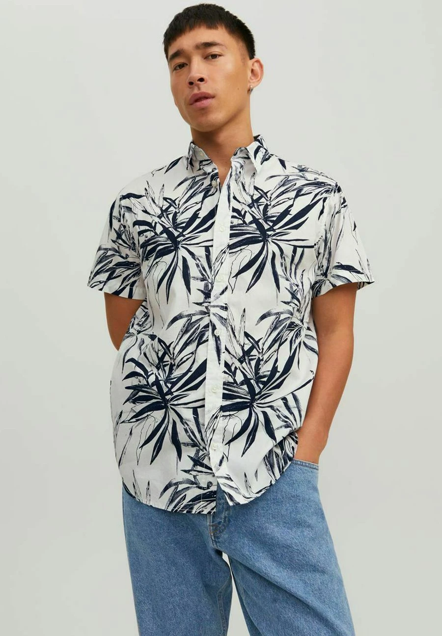 Jack & Jones All Over Print - Camicia - Cloud Dancer 1 Jack & Jones All Over Print - Camicia - Cloud Dancer