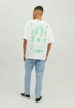 Jack & Jones Jordragon Rider CrewT-Shirt Con StampaWhite Uomo T-shirt E Polo JA222O56E-A11