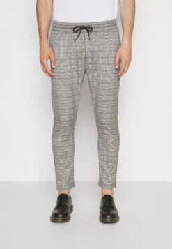 BRAVE SOUL Stecheck - Pantaloni - Grey