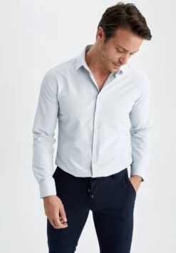 DeFacto Modern Fit - Camicia - Blue