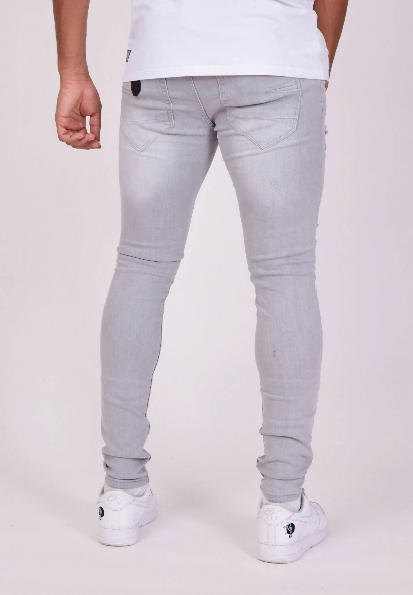 Effet Usé - Jeans Slim Fit - Gris Clair 3 Effet Usé - Jeans Slim Fit - Gris Clair - immagine 3