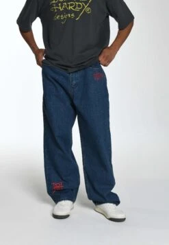 Ed Hardy Snake Sever Tattoo Graphic - Jeans Baggy - Indigo 9 Ed Hardy Snake Sever Tattoo Graphic - Jeans Baggy - Indigo -Vendite Boss be87fa9df5a64d72ab957dba666aac74