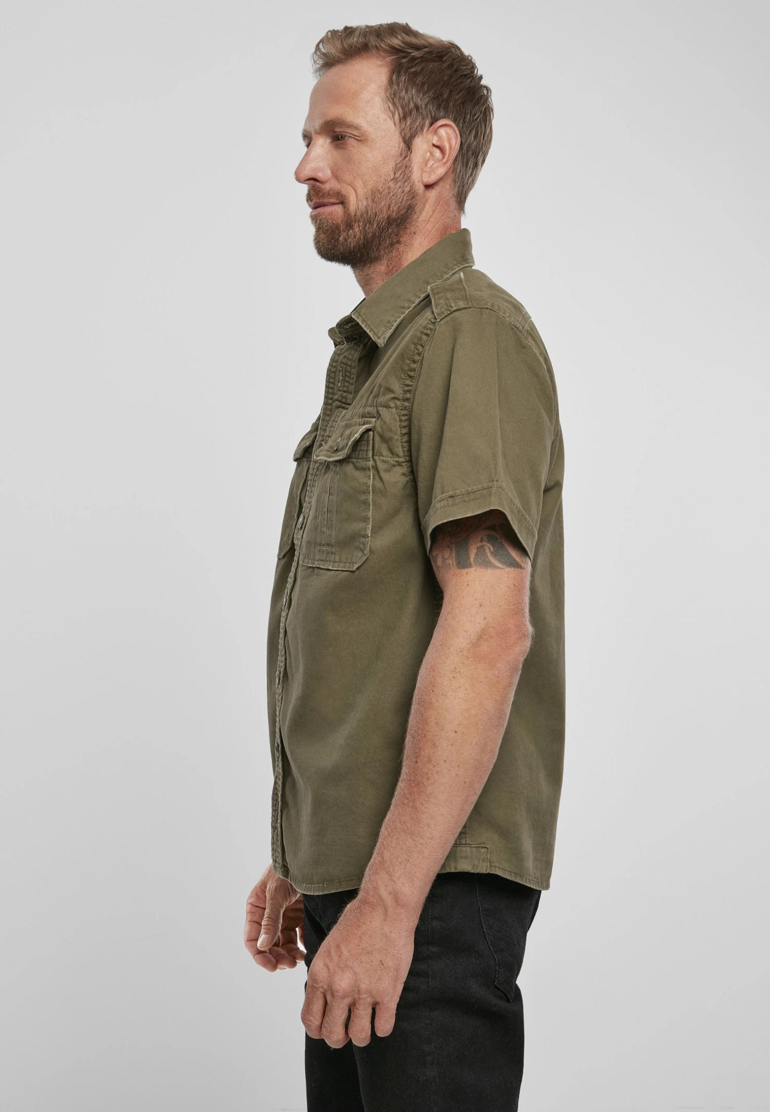 Brandit Vintage - Camicia - Olive 4 Brandit Vintage - Camicia - Olive - immagine 4