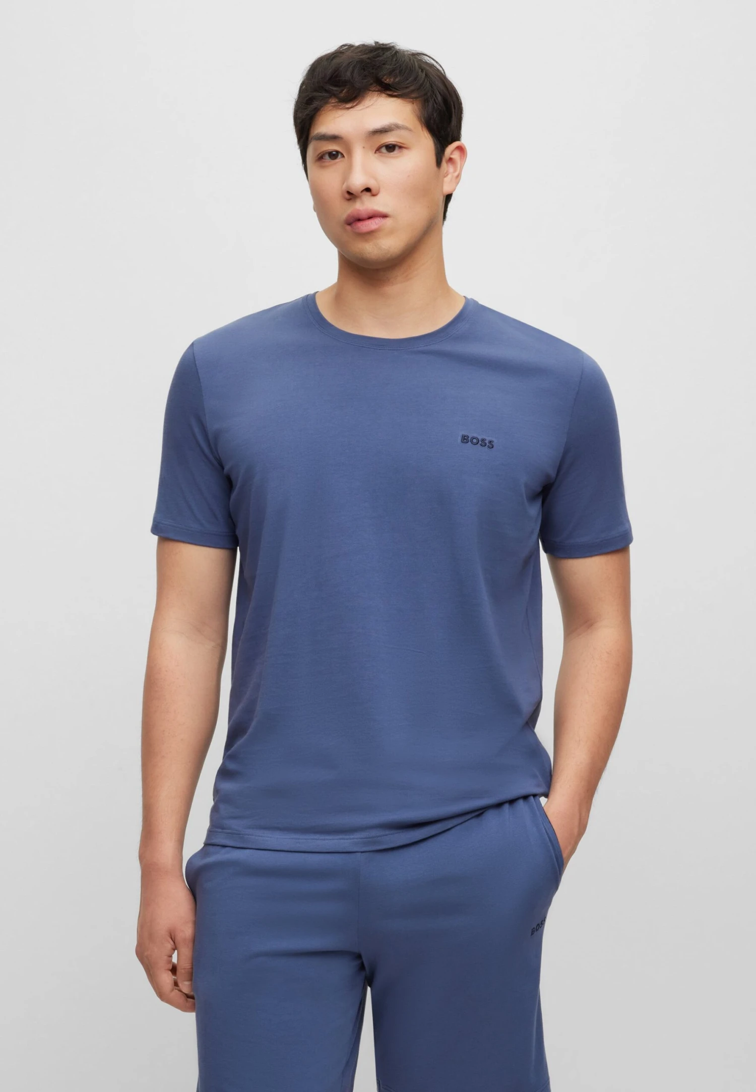 Boss Mix Amp Match RT-Shirt BasicOpen Blue Fifteen Uomo T-shirt E Polo BB122O0NZ-K15 2 Boss Mix Amp Match RT-Shirt BasicOpen Blue Fifteen Uomo T-shirt E Polo BB122O0NZ-K15 - immagine 2