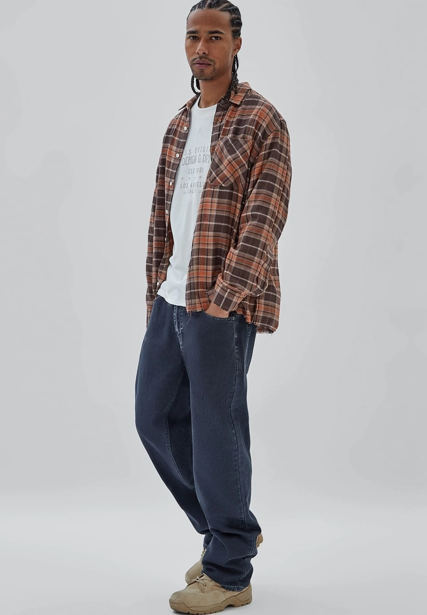 Guess Flanell Mit Gingham-KaroprintCamiciaMehrfarbig Braun Uomo Camicie GU122D0EX-T11 5 Guess Flanell Mit Gingham-KaroprintCamiciaMehrfarbig Braun Uomo Camicie GU122D0EX-T11 - immagine 5