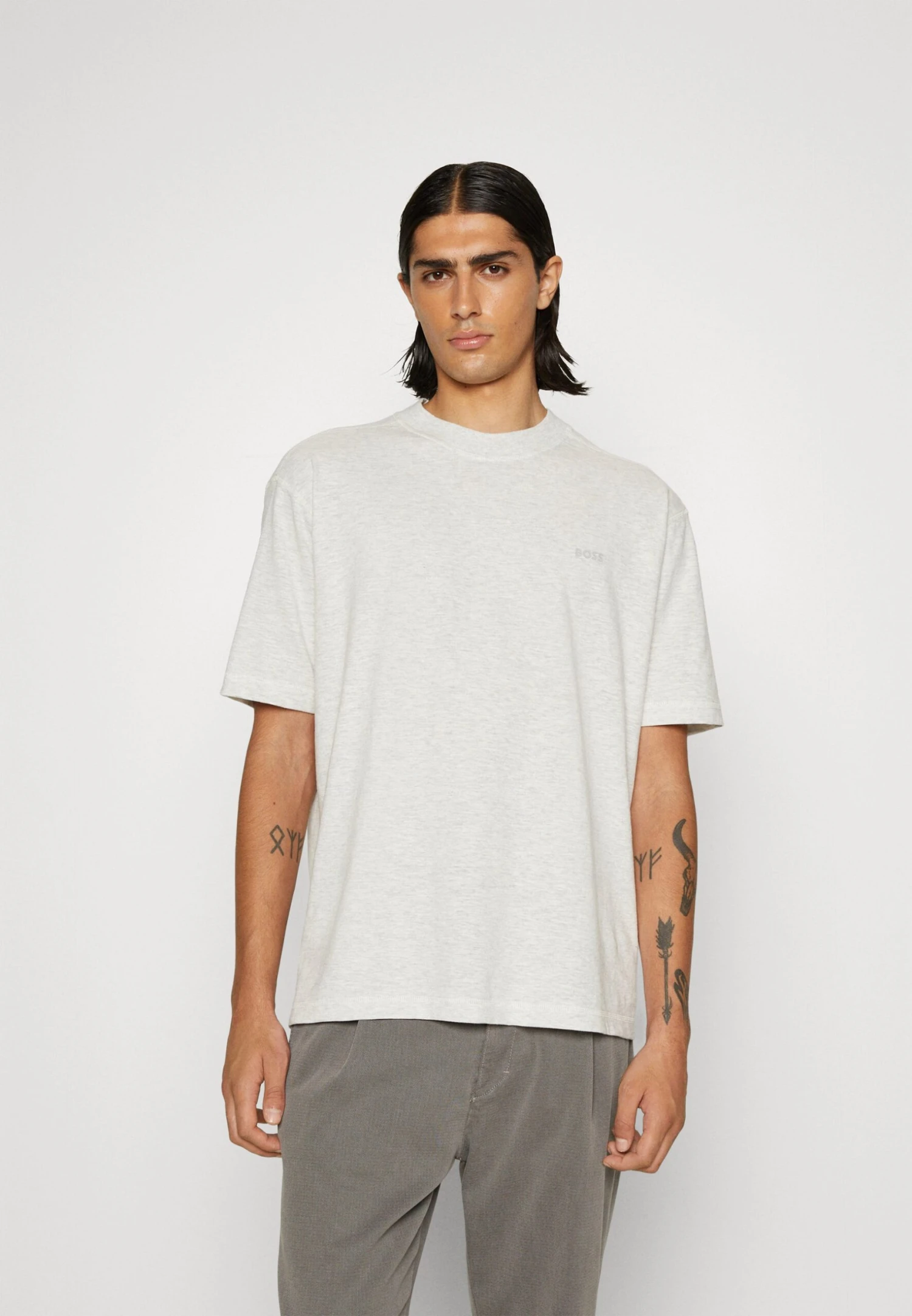 Boss TeglitchstitchT-Shirt BasicLight Pastel Grey Uomo T-shirt E Polo BB122O0XV-C11 3 Boss TeglitchstitchT-Shirt BasicLight Pastel Grey Uomo T-shirt E Polo BB122O0XV-C11 - immagine 3