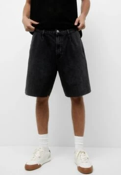 PULL & BEAR FadedBermuda Shorts Di JeansBlack Uomo Jeans PUC22F0DG-Q11