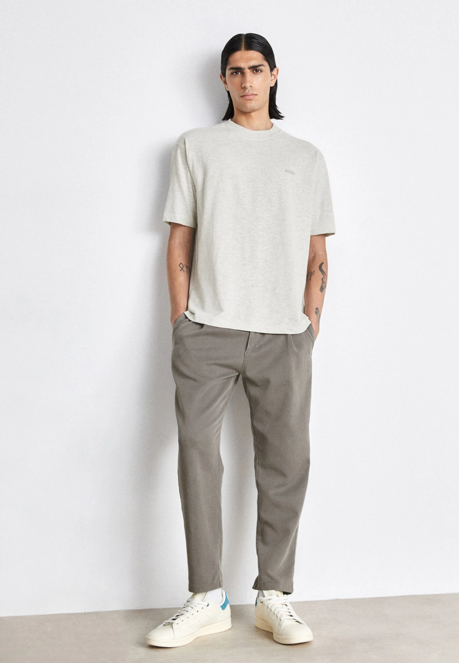 Boss TeglitchstitchT-Shirt BasicLight Pastel Grey Uomo T-shirt E Polo BB122O0XV-C11 2 Boss TeglitchstitchT-Shirt BasicLight Pastel Grey Uomo T-shirt E Polo BB122O0XV-C11 - immagine 2