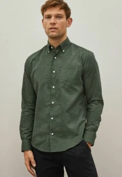Next Easy Iron Button Down Oxford CamiciaGreen Gingham Uomo Camicie NX322D1E3-M15
