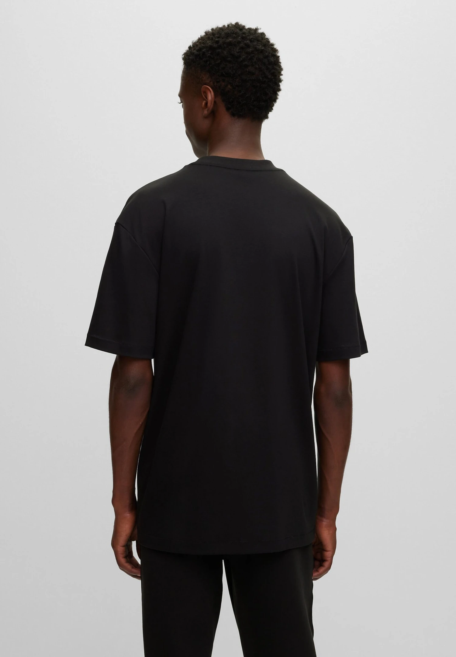 Hugo DingleyT-Shirt BasicBlack Uomo T-shirt E Polo HU722O0GQ-Q11 3 Hugo DingleyT-Shirt BasicBlack Uomo T-shirt E Polo HU722O0GQ-Q11 - immagine 3