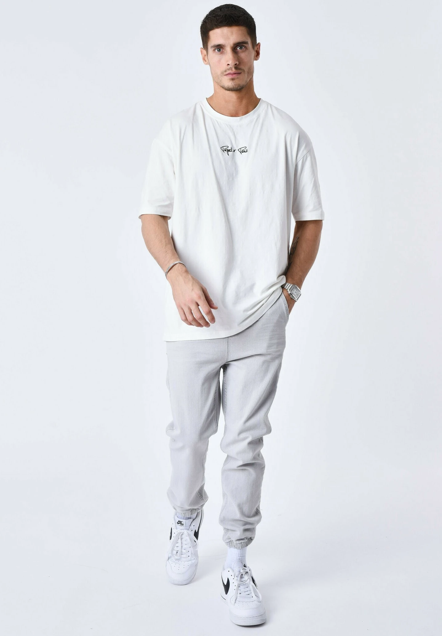 Jog Basic - Jeans Baggy - Gris Clair 2 Jog Basic - Jeans Baggy - Gris Clair - immagine 2