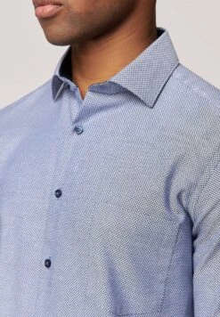 ROY ROBSON Kurzarm- Strukturierte Oberfläche - Camicia - Blau -Vendite Boss f4161eb658c44001a85cf74efa577d73