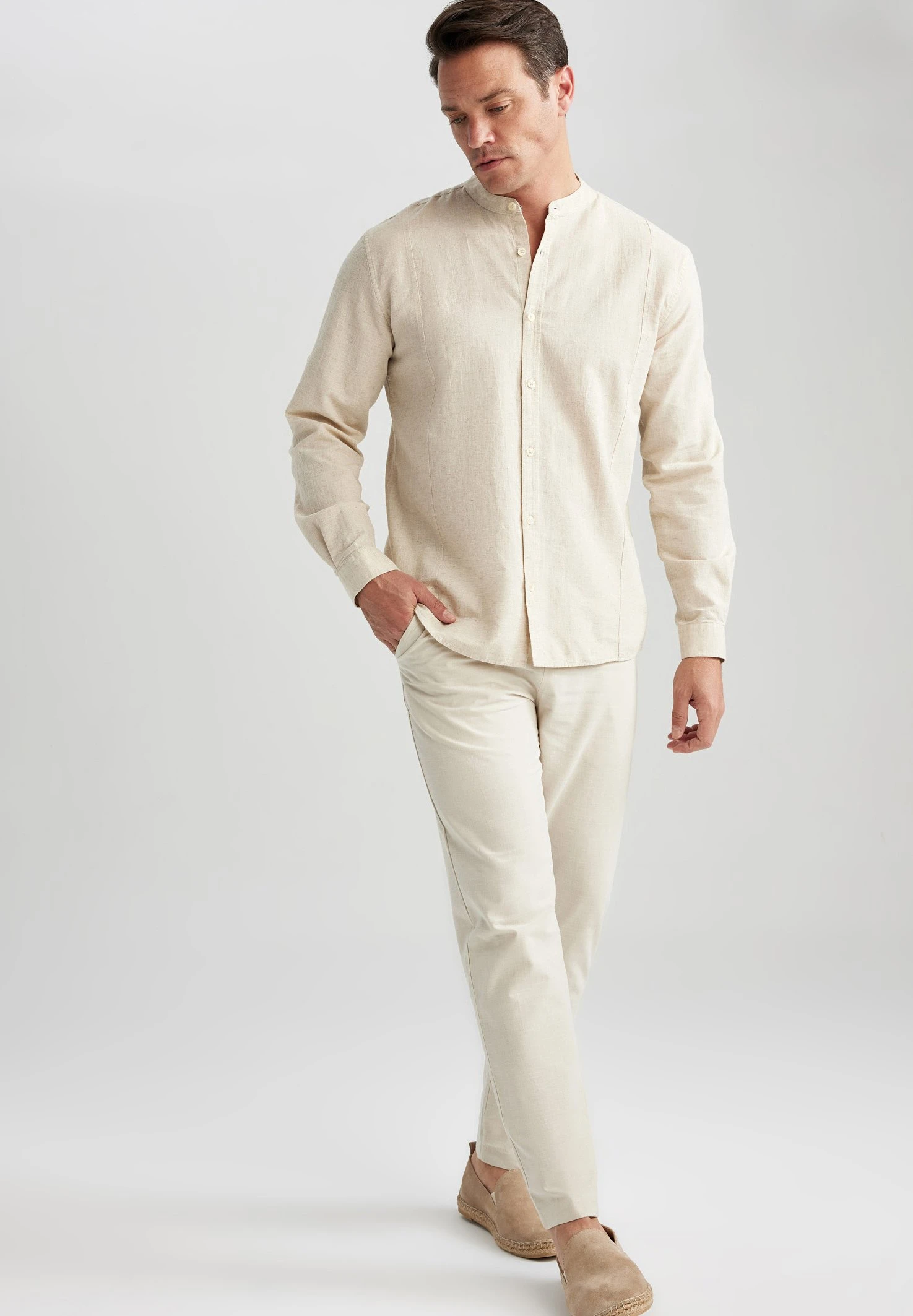 DeFacto Modern Fit - Camicia - Beige 2 DeFacto Modern Fit - Camicia - Beige - immagine 2