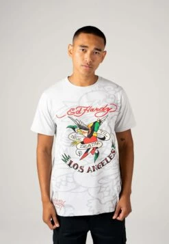 Ed Hardy True-Till-LaT-Shirt Con StampaGrey Uomo T-shirt E Polo ED222O01E-C11
